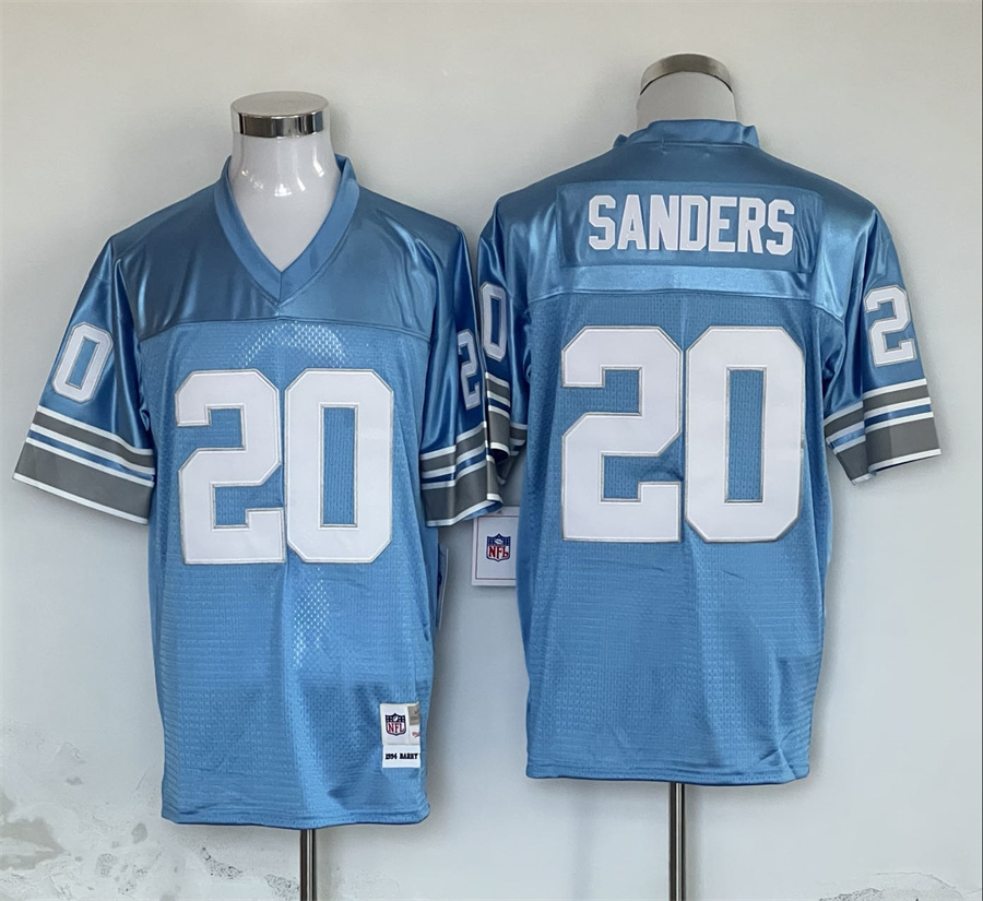 Men's Detroit Lions Barry Sanders Mitchell & Ness Blue Legacy Jersey